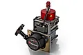 Zenoah G320PUM 32cc 4-bolt 2-stroke marine RC engine with a red cylinder head and black pull starter on a white background.