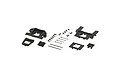 ARRMA 1/8 Notorious clipless body mount hardware set including plastic mounts, metal screws, pins, and springs on a white background.