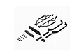 ARRMA Inner Body Support Set components including plastic braces, mounts, and screws on a white background.