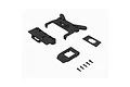 ARRMA Clipless Body Mount Set components including plastic mounts, plates, and small black screws on a white background.