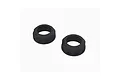Two black threaded shock adjustment collars for ARRMA RC vehicles shown against a white background.