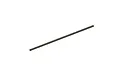 A long, thin, grey metal driveshaft with a hexagonal profile and small holes at each end, isolated against a white background.