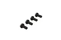 Four black ARRMA 5x12mm button head screws arranged in a diagonal line against a white background.