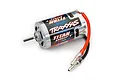Traxxas Titan Drift 550 21T brushed RC motor with red and black wires and bullet connectors.