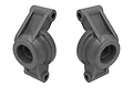 Two grey plastic rear hub carriers for a Traxxas RC vehicle, shown from a side angle against a white background.