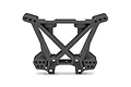 A grey Traxxas rear shock tower spare part for RC vehicles, featuring a triangular structural design with multiple mounting holes.