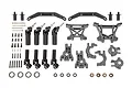 Traxxas Extreme Heavy Duty Outer Driveline and Suspension Upgrade Kit in grey, featuring various plastic suspension arms, drive shafts, and hardware components.