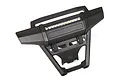 A black Traxxas front bumper for an RC vehicle featuring an integrated LED light bar across the center.