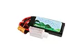 Gens Ace Adventure 7.4V 400mAh 35C LiPo battery with a soft black casing and a white JST connector.