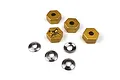 BlackZon Metal 12mm Wheel Hexes 4Pcs 540243