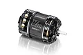 Hobbywing Xerun V10 G3 sensored brushless motor in black with silver accents, showing terminal tabs and output shaft.