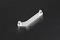 A silver Rovan aluminium engine mount 2 spare part for RC cars, shown against a plain black background.