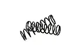 Two black metal coil shock springs for an RC vehicle, positioned side-by-side on a white background.