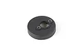 A black circular Rovan air filter mount for RC engines, featuring two metal-reinforced mounting holes.