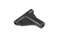A black plastic Rovan front upper suspension arm for an RC vehicle, shown from a top-down angle against a white background.