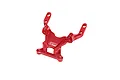 A red anodised aluminium front bulkhead for an RC car, featuring the GPM Racing logo, shown against a plain white background.