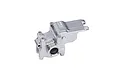 A silver GPM Racing aluminium gearbox case for RC vehicles, shown from a high-angle perspective against a white background.