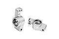 A pair of silver GPM Racing aluminium rear hubs for RC cars, marked with L and R for left and right sides.