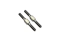 Two RC Maker GR.5 titanium steering turnbuckles with threaded ends and a central hexagonal adjustment section.