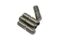 Four silver-coloured metal arm adjuster screws with hexagonal sockets, arranged in a cluster against a white background.