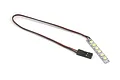 A BlackZon LED roof light strip with a two-pin connector and red and black wiring on a white background.