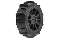 Pro-Line 1.9" Dumont MTD (Firm Compound) Paddle Tyres on Black Mach-10 Rims - Glued Wheels 4Pcs PRO1031010