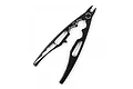 A black aluminium multi-function shock plier tool by Yeah Racing on a white background.