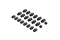 A set of 22 black steel pivot balls for ARRMA RC vehicles arranged in a grid on a white background.