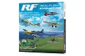 Product packaging for RealFlight Evolution RC flight simulator software showing various RC aircraft flying over a landscape.