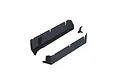 Two black plastic side guards for an ARRMA RC vehicle, shown from an isometric angle against a white background.