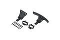 ARRMA front and rear bumper set including two bumper mounts, two oval-shaped bumper loops, and a set of mounting screws on a white background.