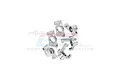 GPM Aluminium Complete Front and Rear Hub Set - Silver LMB192122-S