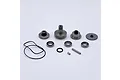 A set of replacement metal servo gears, bearings, pins, and O-rings for a Reefs RC servo laid out on a white background.