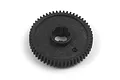 A black plastic 54-tooth spur gear for an RC car, shown from a top-down perspective against a white background.