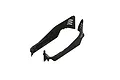 A pair of black plastic side skirt guards for an ARRMA RC vehicle, shown from an isometric angle against a white background.