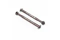 Two brown metal RC driveshafts with Axial branding and 48.0mm laser-etched on the shafts, isolated on a white background.