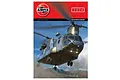 Front cover of the Airfix 2024 product catalogue featuring a Chinook helicopter in flight over a landscape.