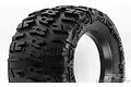 A single Pro-Line 3.8 inch Trencher monster truck tyre showing the aggressive tread pattern and sidewall branding against a white background.