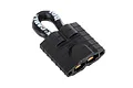 Traxxas female loop lead connector with black plastic housing and gold-plated terminals on a white background.