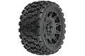 Pro-Line 5.7" Badlands MX57 Tyres on Black Raid Rims - Glued Wheels 2Pcs PRO1019811