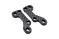 Two RC Maker carbon fibre front upper bulkhead plates for RC cars, shown against a white background.