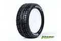 A single Louise 2.2 inch E-Rocket RC buggy tyre mounted on a white dished wheel, shown against a plain white background.