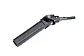 Traxxas rear outer CVD driveshaft assembly for RC cars, featuring a black plastic shaft and metal joint components.
