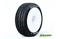 A single Louise B-Rocket RC buggy tyre mounted on a white dished rim against a white background.