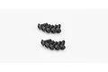 Ten black metal button head screws arranged in two rows of five on a plain white background.