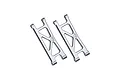 A pair of silver GPM Racing aluminium rear lower suspension arms for RC vehicles, shown against a plain white background.