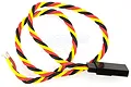 A 300mm twisted wire lead with red, yellow, and black insulation, featuring a female JR/Hitec connector on one end and exposed tinned wire ends.