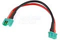 G-Force MPX extension lead with green connectors and red and black wires against a white background.