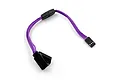 A purple Y-harness servo wire with black connectors on a white background.