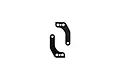 Two black metal Factory Team steering block arms for RC cars, featuring multiple mounting holes, isolated on a white background.